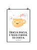 Mr. & Mrs. Panda Bild Kaffee Gespenst mit Spruch in Weiß
