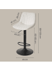 VASAGLE 2er-Set: Barhocker Tyra in Weiß - (B)43 x (H)(88-108) x (T)46.5 cm