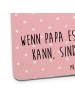 Mr. & Mrs. Panda Bierdeckel Wenn Papa es nicht reparieren kann, ... in Rot Pastell