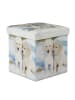 relaxdays Sitzhocker Hunde in Bunt - (B)38 x (H)38 x (T)38 cm