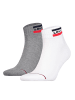 Levi´s Socken 2er Pack in Weiß/Grau