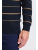 FQ1924 Strickpullover FQKYLE reversed strip crewneck neck in Dunkelblau