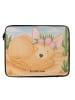 Mr. & Mrs. Panda Laptoptasche Wüstenfuchs Blumen Design ohne Spruch in Weiß