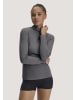 Hessnatur Hessnatur Mock-Neck Longsleeve WARM TOUCH aus Bio-Schurwolle und TENCEL™ Lyocell in grau