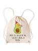 Mr. & Mrs. Panda Sportbeutel Avocado Feier mit Spruch in Creme