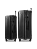 Redolz Essentials 14 4-Rollen Kofferset M+L mit Dehnfalte in black metallic