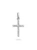 Thomas Sabo Charm-Anhänger Kreuz Mit Steinen Connect in silber, weiß