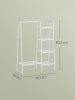 SONGMICS Kleiderständer Pataye in Weiß - (B)101.7 x (H)153.3 x (T)40 cm