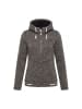 Schmuddelwedda Damen Strickfleecejacke in Grau Melange