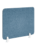 Beliani Schreibtischtrennwand SPLIT in Blau - (W) 80 x (H) 50 x (L) 1 cm