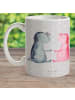 Mr. & Mrs. Panda Becher Axolotl Liebe ohne Spruch in Grau Pastell