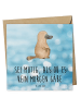 Mr. & Mrs. Panda Faltkarte Schnabeltier Mut mit Spruch in OZeichenanblue