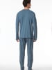 Schiesser Pyjama Fine Interlock in Blau