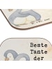 Mr. & Mrs. Panda Untersetzer Pinguin Beste Tante der Welt Design... in Weiß