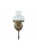 Licht-Erlebnisse Wandlampe (B)12.5 x (H)26 cm in Bronze Antik matt Weiß