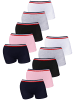 LOREZA 10er Set Pantys - Streifen - Bunt 164-170
