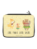 Mr. & Mrs. Panda Stiftetasche Waldtiere Aloha mit Spruch in Gelb Pastell