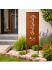 relaxdays Edelrost-Gartendeko "Grillplatz" in Braun - 85 x 28 cm