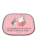 Mr. & Mrs. Panda Sonnenblende Auto Pinguin mit Kind mit Spruch in Rot Pastell