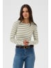 Kaffe Langarm-Shirt KAliddy Regular fit in Chalk W. Aloe Stripe