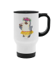 Mr. & Mrs. Panda Thermosbecher Pinguin Kokosnuss ohne Spruch in Weiß