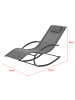 en.casa Schaukelliege Tarent in Grau (L)174cm (B)63cm (H)88cm