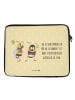 Mr. & Mrs. Panda Laptop Case Hummeln Kleeblatt mit Spruch in Gelb Pastell