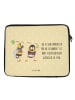 Mr. & Mrs. Panda Notebook Tasche Hummeln Kleeblatt mit Spruch in Gelb Pastell