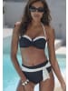 LASCANA Highwaist-Bikini-Hose in schwarz-creme