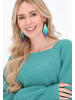 IZIA Women Sweater in turquoise
