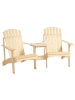 Outsunny Adirondack Gartenstuhl 178B x 87T x 92H cm Naturholz