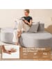 COSTWAY Sofa für 3 Sitzer Schlafsofa 199 cm in Grau