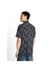 Tom Tailor Halbarmhemd in navy green palm design