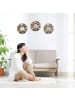relaxdays 3 x Spiegel in Gold - (B)25 x (H)25 x (T)2 cm