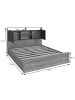 MCW Queen Size Bett P43, Wotan-Eiche-Optik, weiß