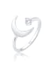 Elli Ring 925 Sterling Silber Astro, Halbmond in Silber