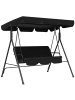 Outsunny Hollywoodschaukel in Schwarz 172L x 110B x 153H cm