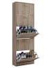 VCM  Holz Regal Schuhschrank Schuhkipper Serie Sipos XL in Sonoma-Eiche