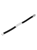 Adeliás Unisex Armband aus Leder 22,5 cm in schwarz