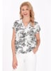 Usha Women Blouse in white black