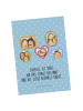 Mr. & Mrs. Panda Wanddeko Igel Familie mit Spruch in Blau Pastell