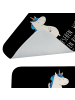 Mr. & Mrs. Panda Duschvorleger Einhorn Mann mit Spruch in Schwarz