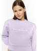 myMo Damen Sweatshirt Cropped in Violett