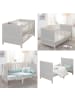 roba Babybett EASY SLEEP 70 x 140 cm  - inkl. Umbauecken - Natur / Grau
