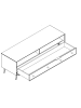 Feldmann-Wohnen Lowboard Modern Loft Eiche Tabak 160 / 50 / 54cm