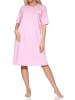 NORMANN Kurzarm Nachthemd edle Optik Übergrößen in rosa