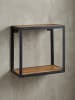 KADIMA DESIGN Wandregal | Sheesham, 35x18x35cm, Industrial
