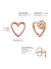 Glanzstücke München Ohrringe Herz aus Sterling Silber in roségold