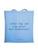 Mr. & Mrs. Panda Tasche Spruch Angst überwinden Abenteuer mit Sp... in Sky Blue