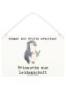 Mr. & Mrs. Panda Deko Schild Friseurin Leidenschaft mit Spruch in Weiß